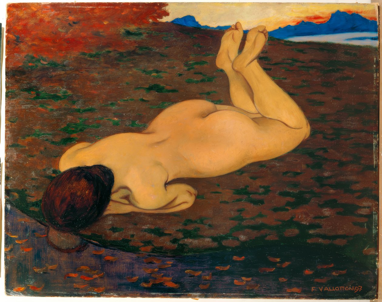 Kąpiący się lub Źródło autorstwa Felix Edouard Vallotton
