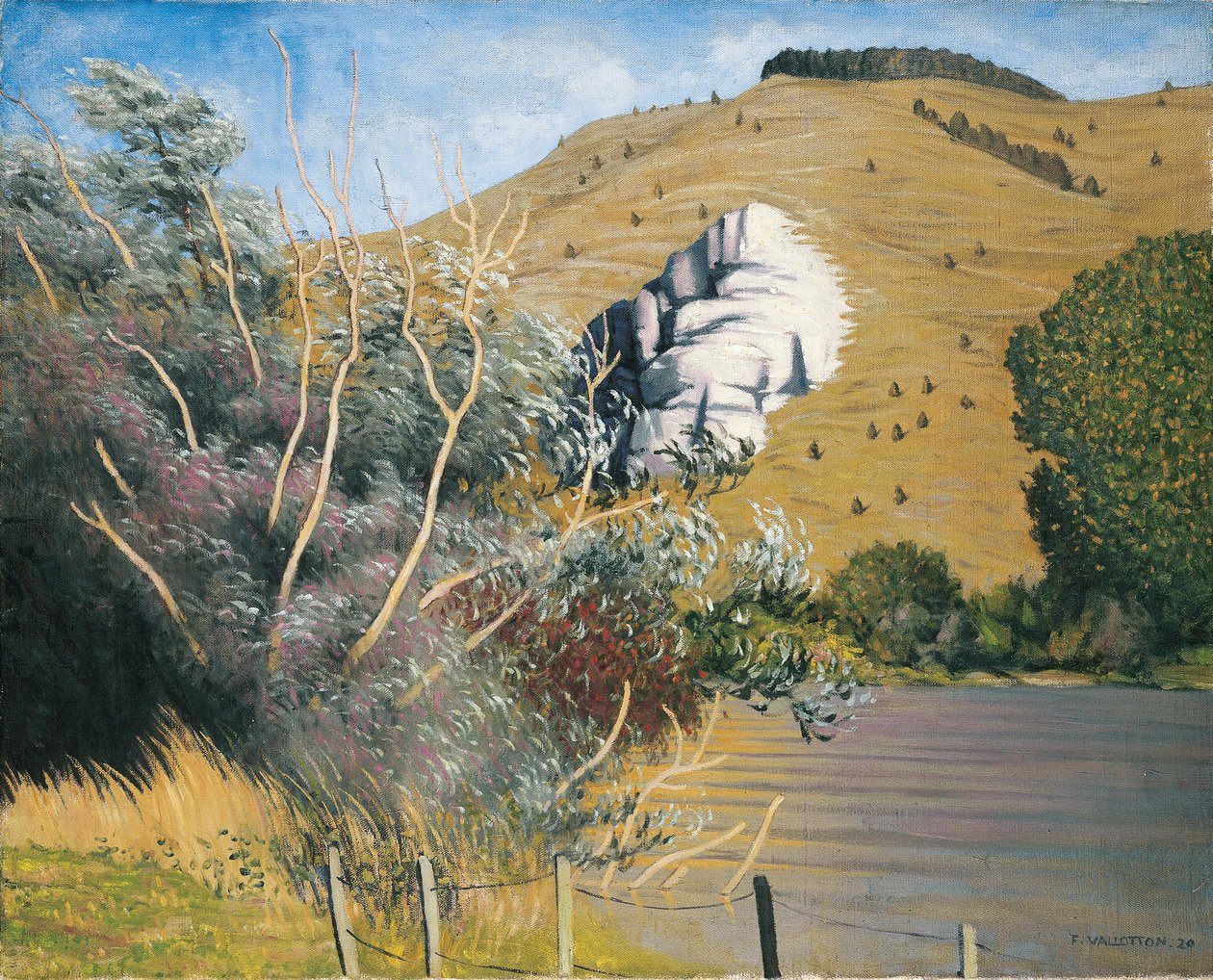 Brzegi Sekwany w Tournedos, 1920 autorstwa Felix Edouard Vallotton