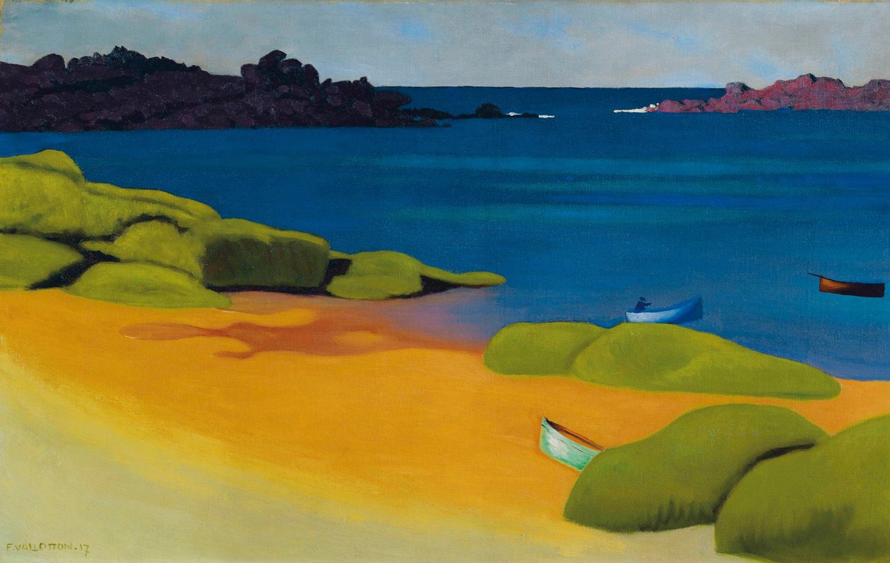 Zatoka w Tregastel, 1917 autorstwa Felix Edouard Vallotton