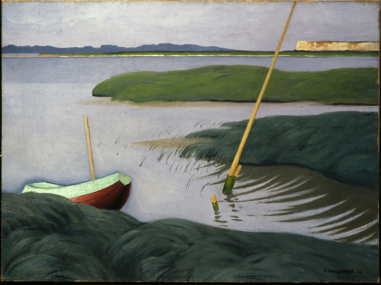 Łódź w Berville, 1918 autorstwa Felix Edouard Vallotton