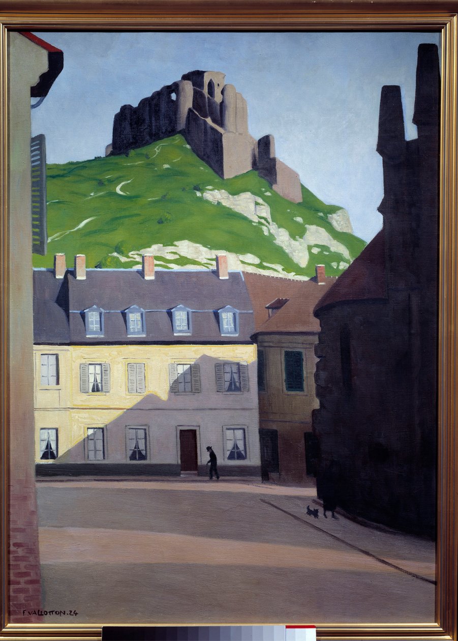 Zamek Gaillard w Les Andelys. Obraz Felixa Vallottona (1865 - 1925) autorstwa Felix Edouard Vallotton
