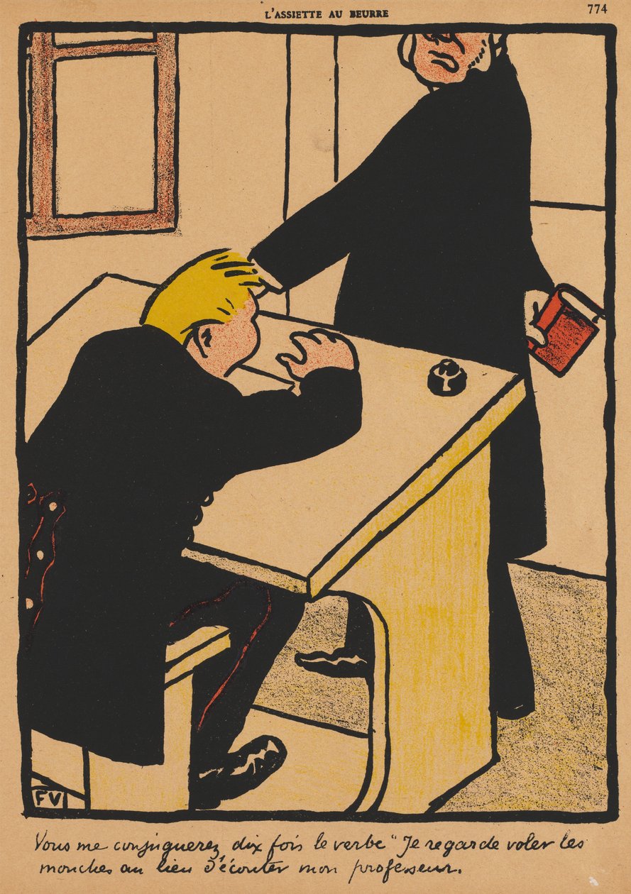 Zbrodnie i kara XVII, 774: Będziesz koniugat, 1871. autorstwa Felix Edouard Vallotton