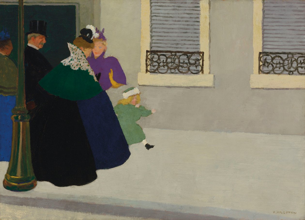 Wyjście na spacer, ok. godz. 1895. autorstwa Felix Edouard Vallotton