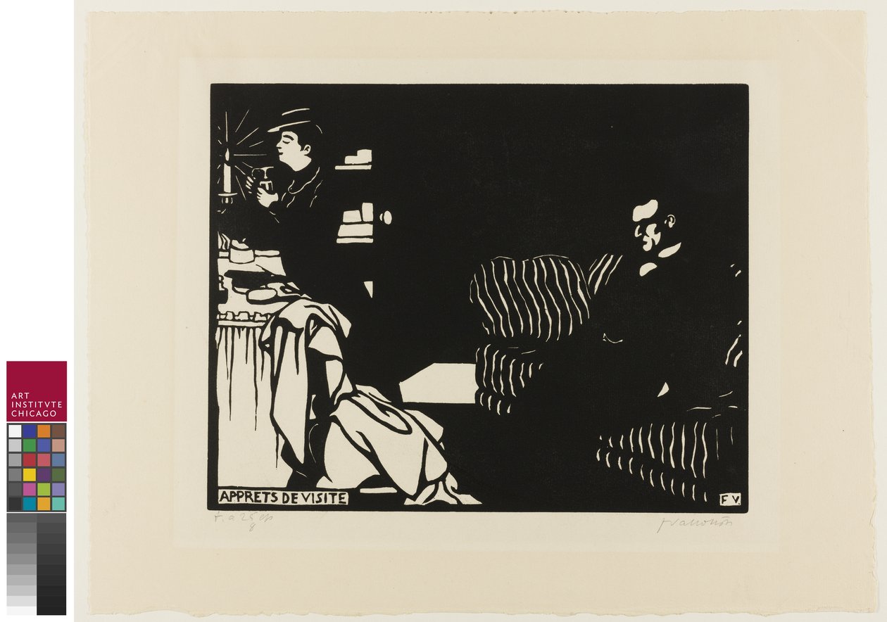 Przygotowania do wizyty, płyta ósma z Intimacy, 1898 autorstwa Felix Edouard Vallotton