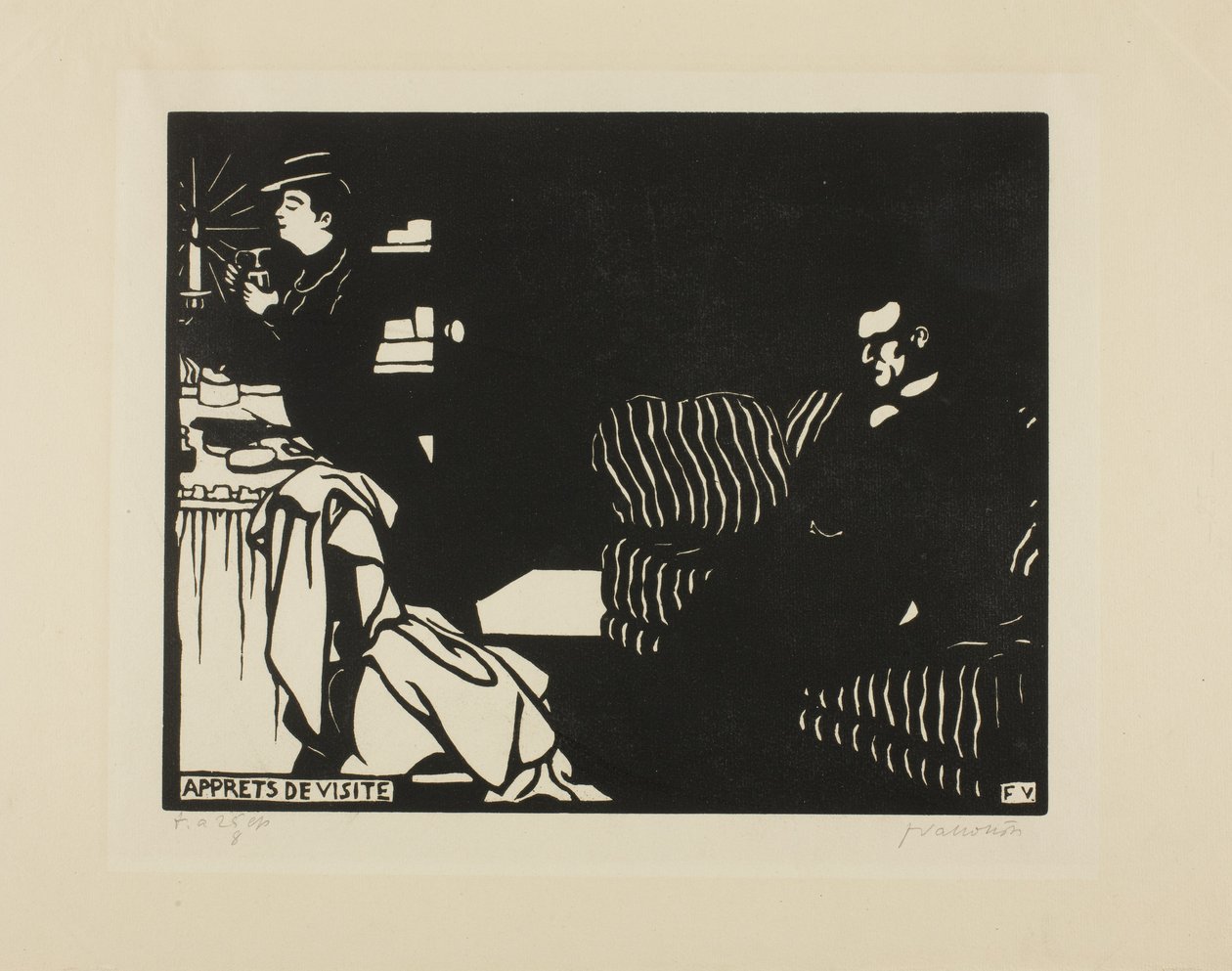 Przygotowania do wizyty, płyta ósma z Intimacy, 1898 autorstwa Felix Edouard Vallotton
