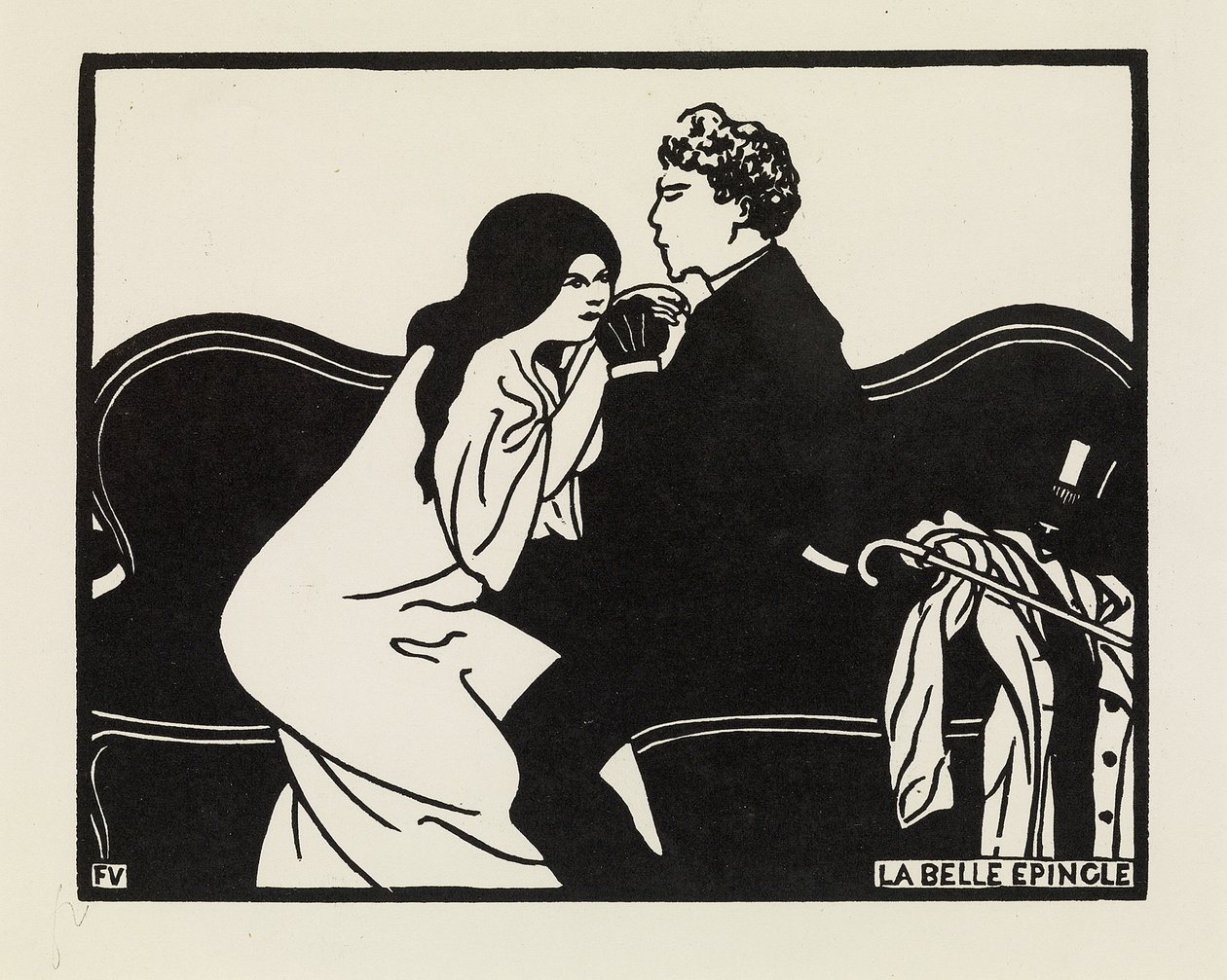 Piękna spinka do włosów, 1897 autorstwa Felix Edouard Vallotton