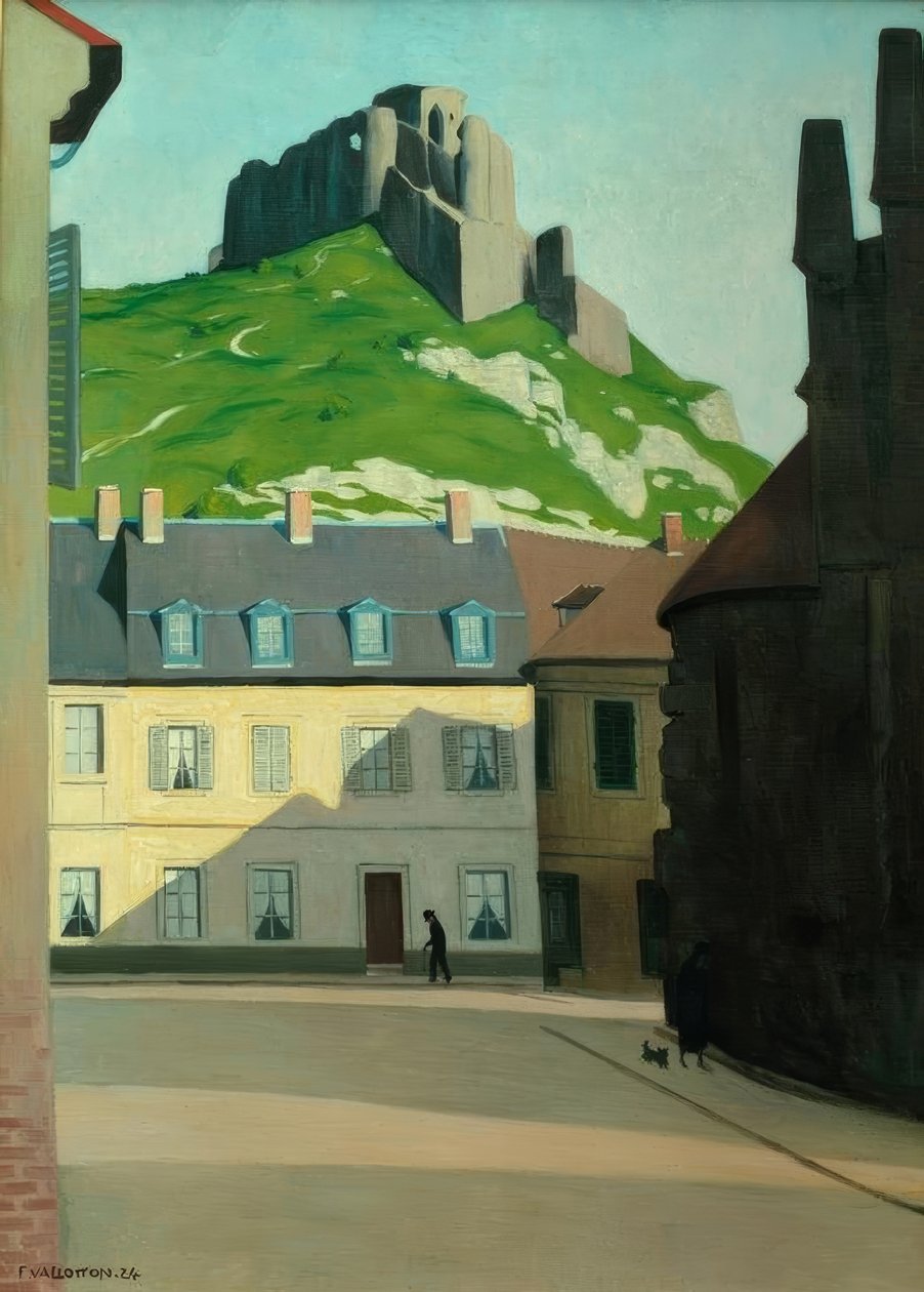 Chateau Gaillard i Place des Andelys autorstwa Felix Edouard Vallotton