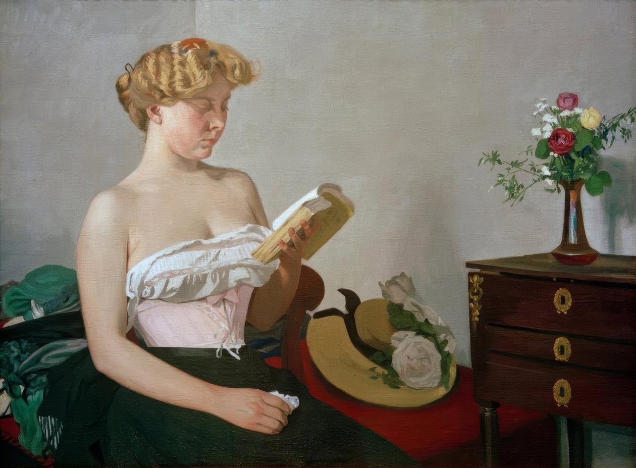 Czytanie autorstwa Felix Edouard Vallotton