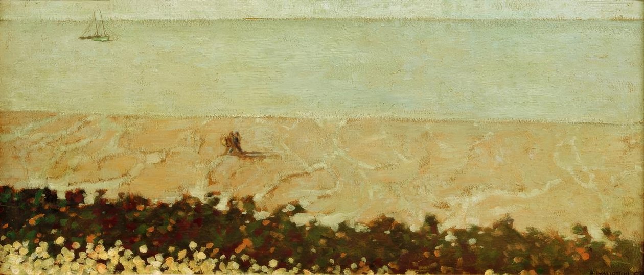 Plaża Villerville autorstwa Felix Edouard Vallotton