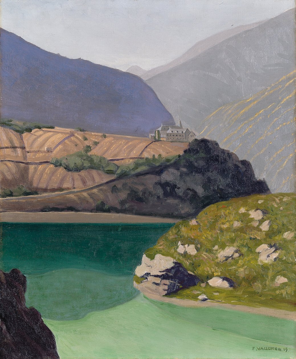 Jezioro Geronde, Sierre, 1919 autorstwa Felix Edouard Vallotton