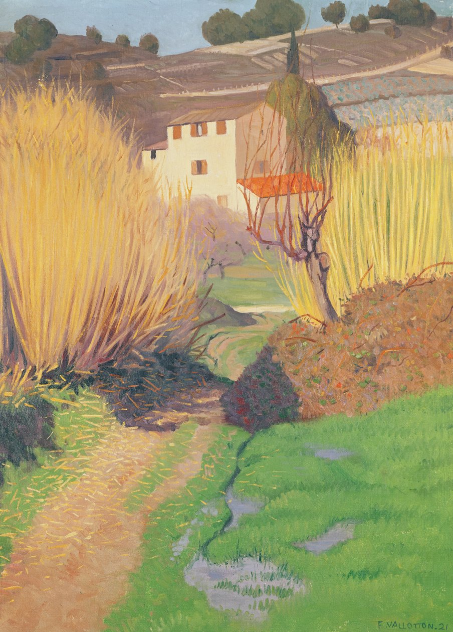Krajobraz w Lagnes, 1921 autorstwa Felix Edouard Vallotton