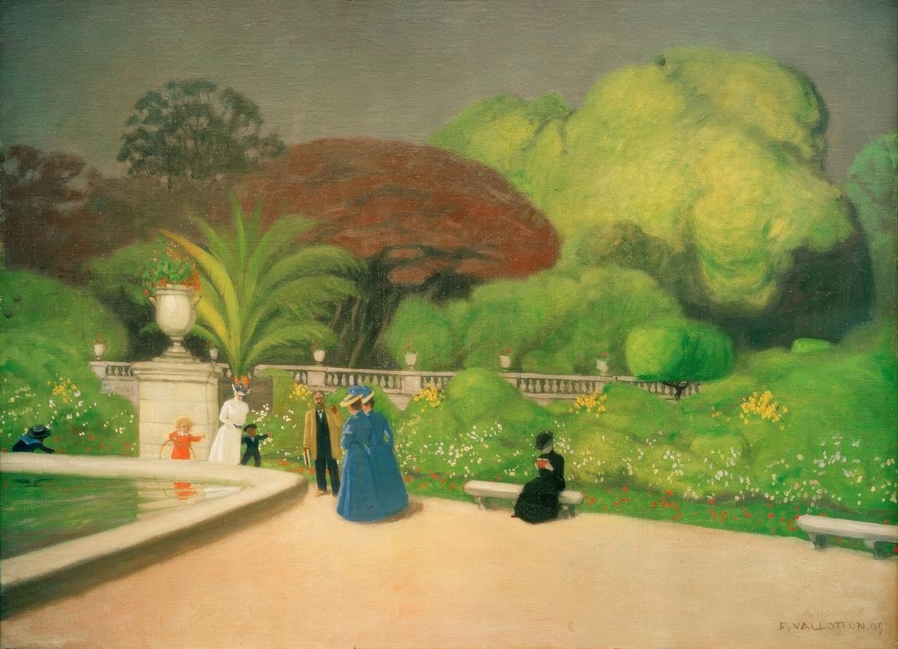 Ogród Luksemburski autorstwa Felix Edouard Vallotton