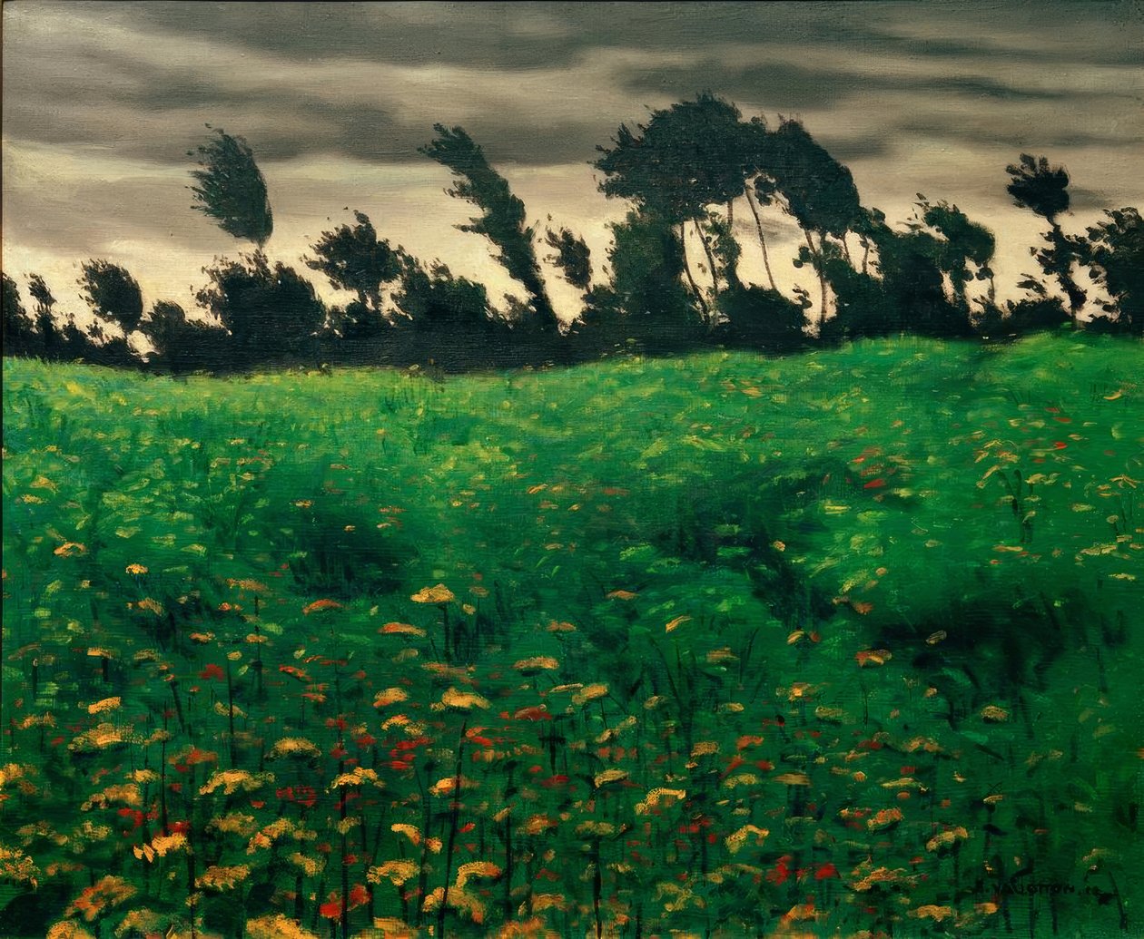 Kwieciste pole autorstwa Felix Edouard Vallotton