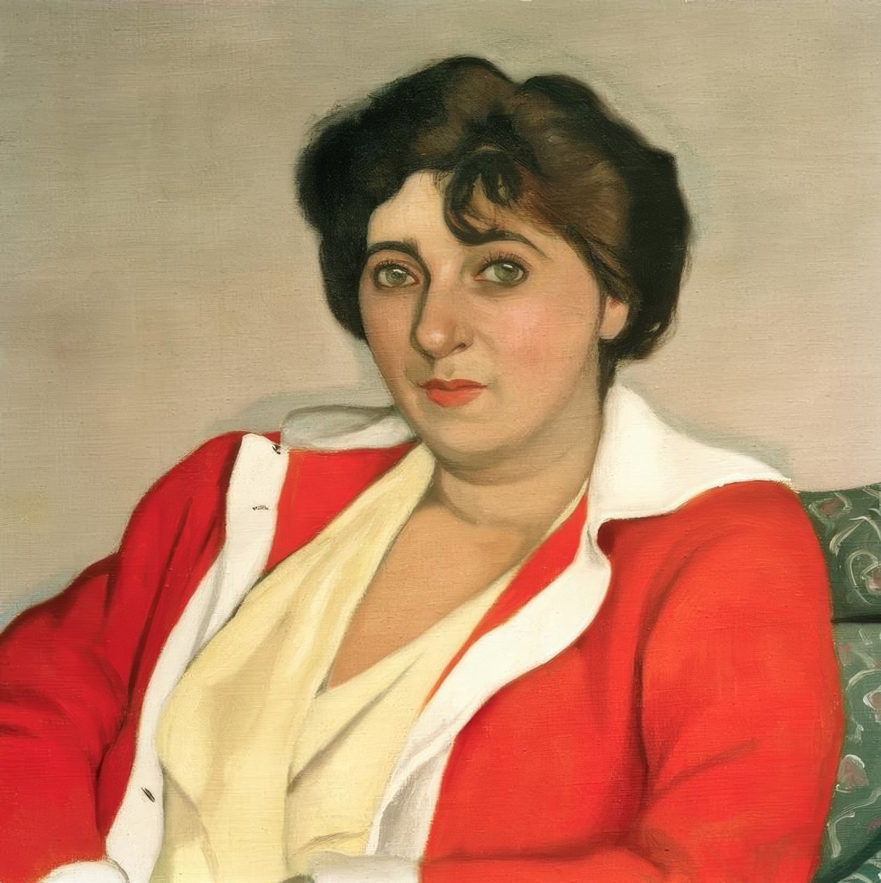 Czerwony sweter autorstwa Felix Edouard Vallotton
