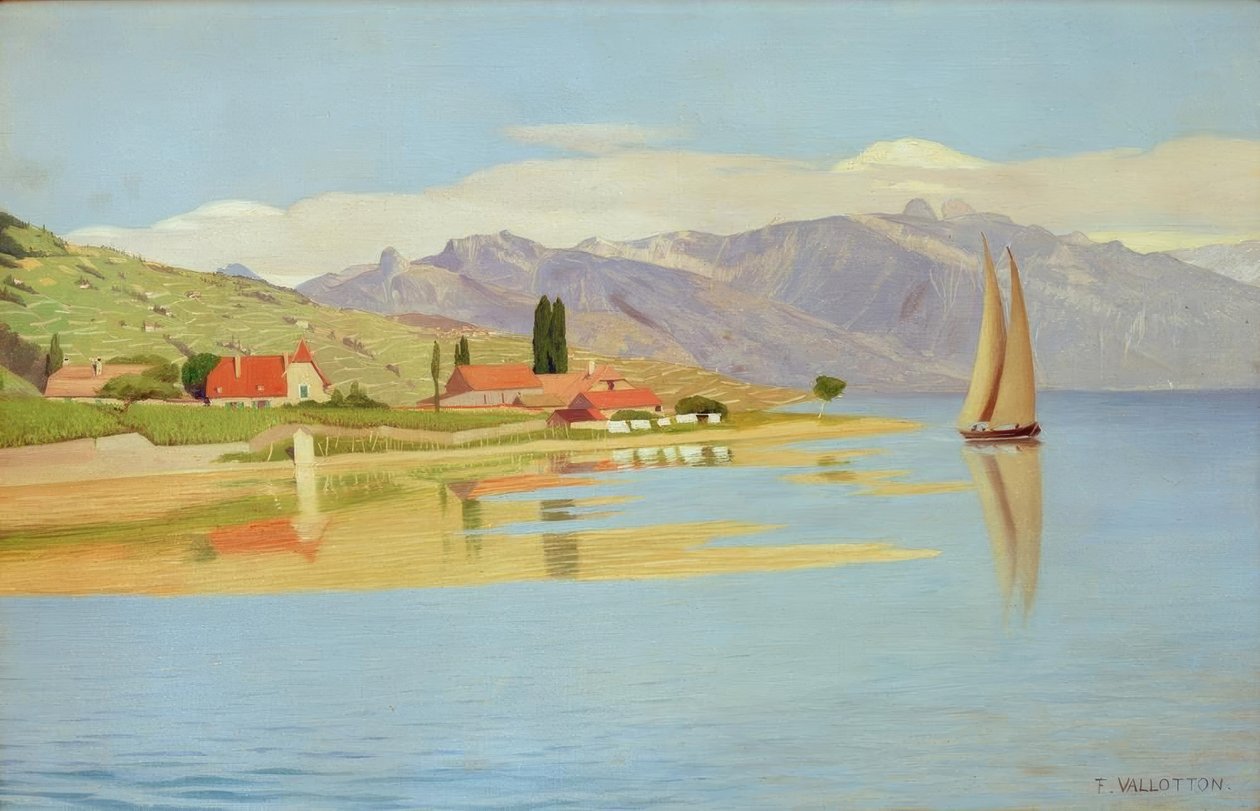 Port Pully autorstwa Felix Edouard Vallotton