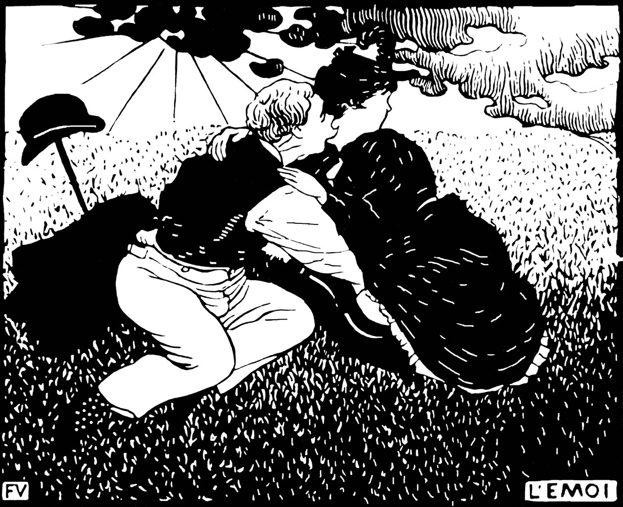 Jaźń. Drzeworyt autorstwa Felixa Edouarda Vallottona (1865-1925) autorstwa Felix Edouard Vallotton