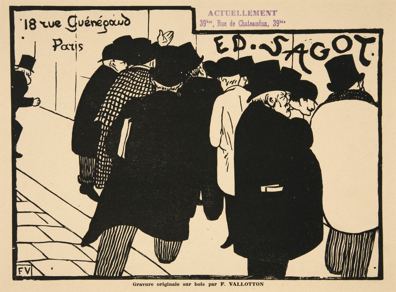 Les Amateurs d?Estampes, wyd. 1892 autorstwa Felix Edouard Vallotton