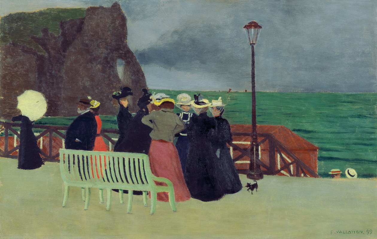Deski w Etretat, 1899. autorstwa Felix Edouard Vallotton