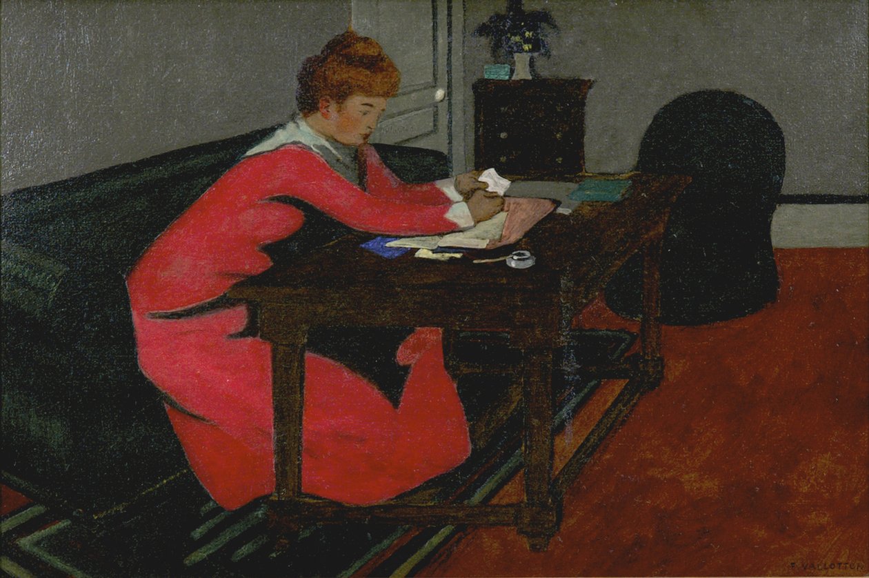Misia przy swoim biurku, 1897 autorstwa Felix Edouard Vallotton