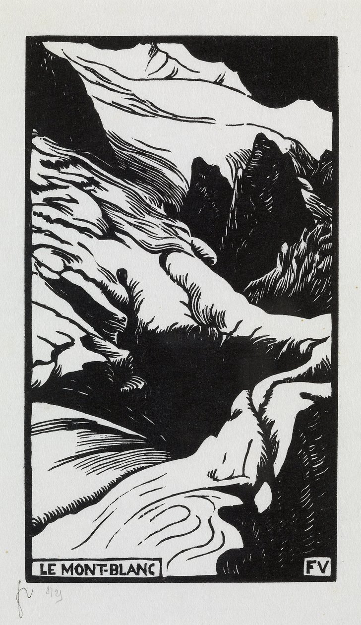 Mont Blanc, 1892 autorstwa Felix Edouard Vallotton