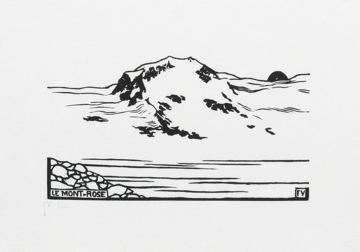 Monte Rosa, 1892 autorstwa Felix Edouard Vallotton