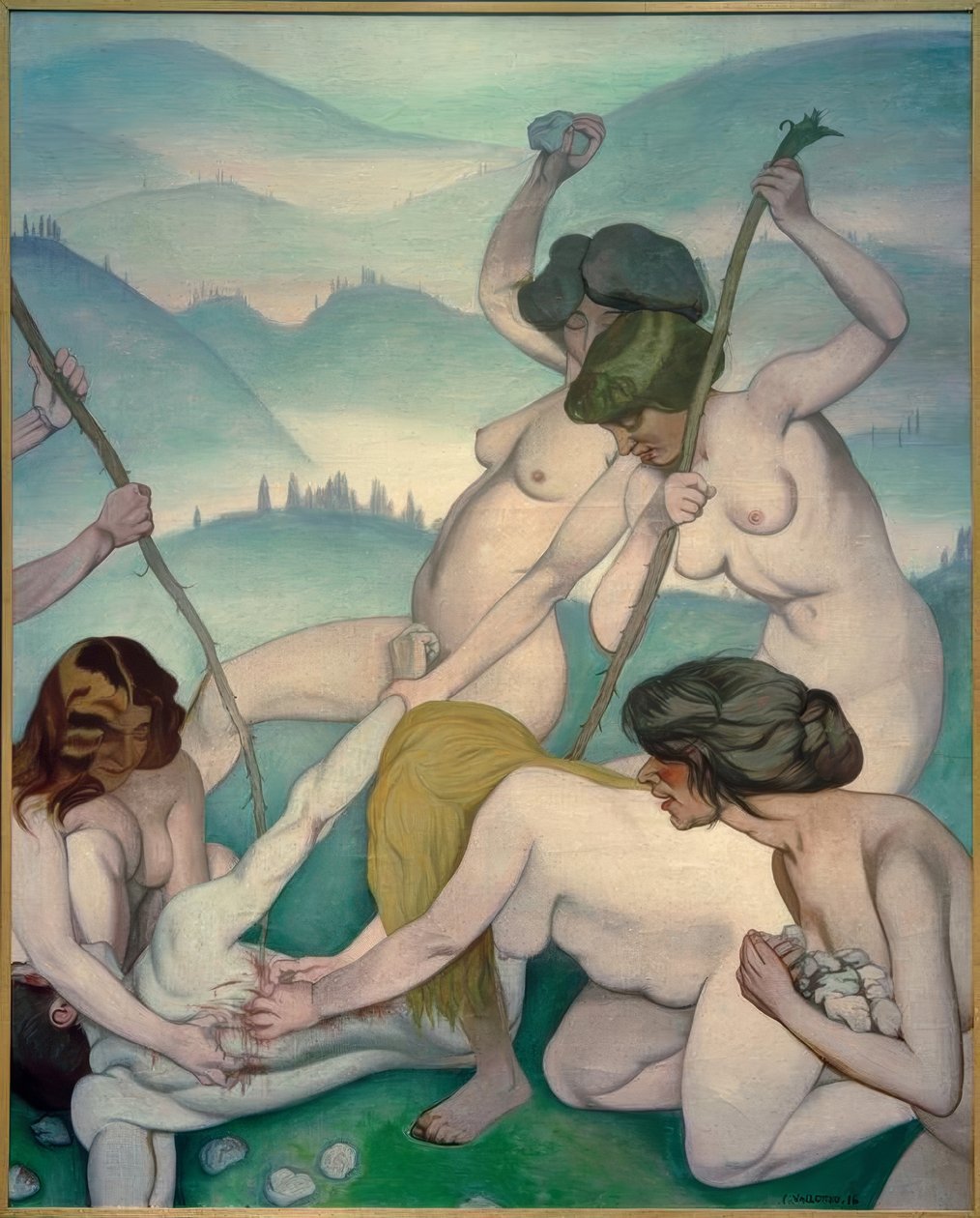 Orfeusz zarżnięty autorstwa Felix Edouard Vallotton