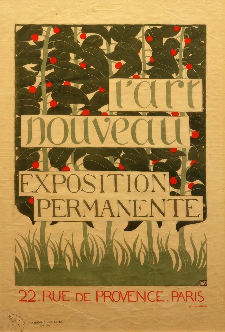 Plakat für L’Art Nouveau autorstwa Felix Edouard Vallotton