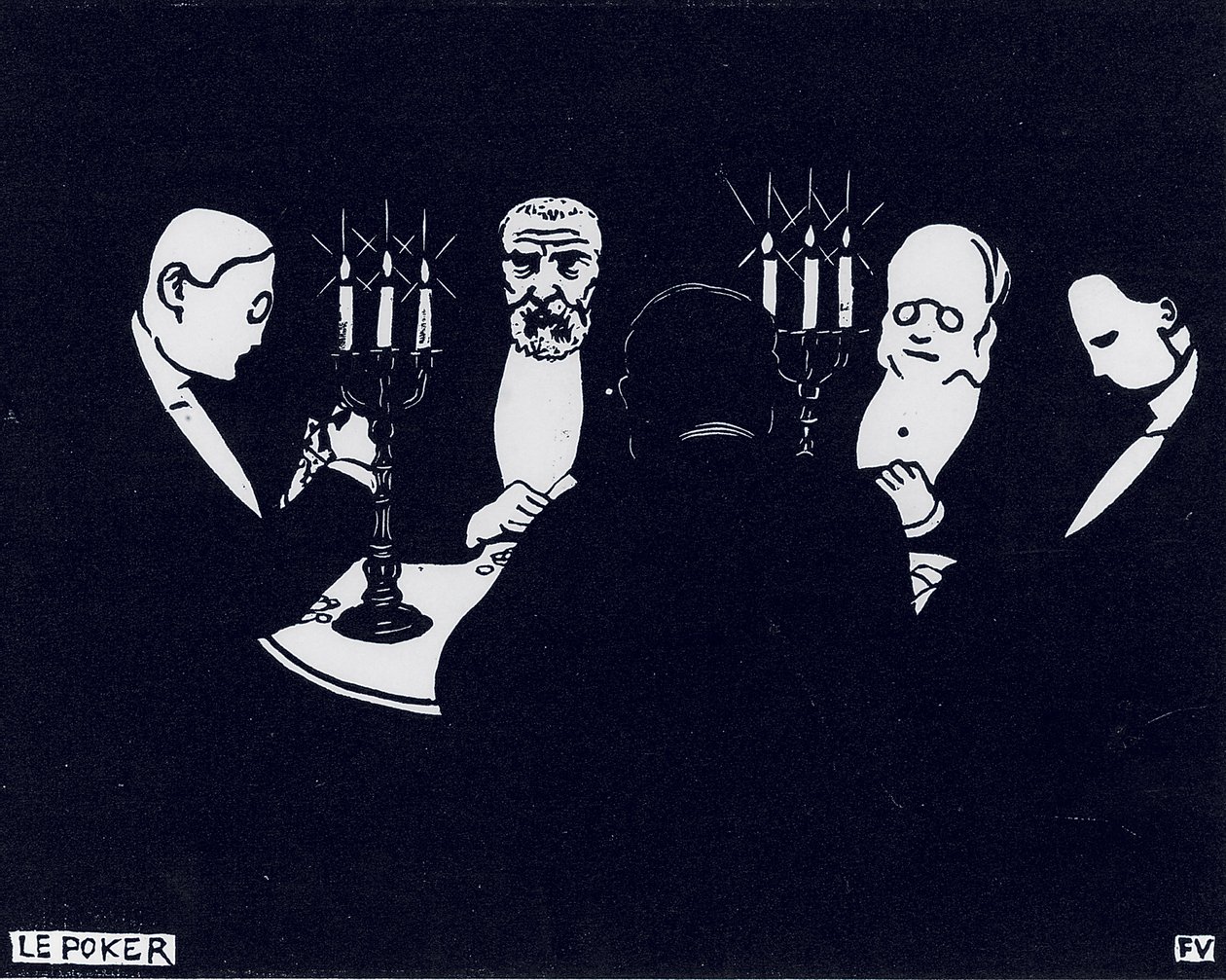 Poker, 1896 autorstwa Felix Edouard Vallotton