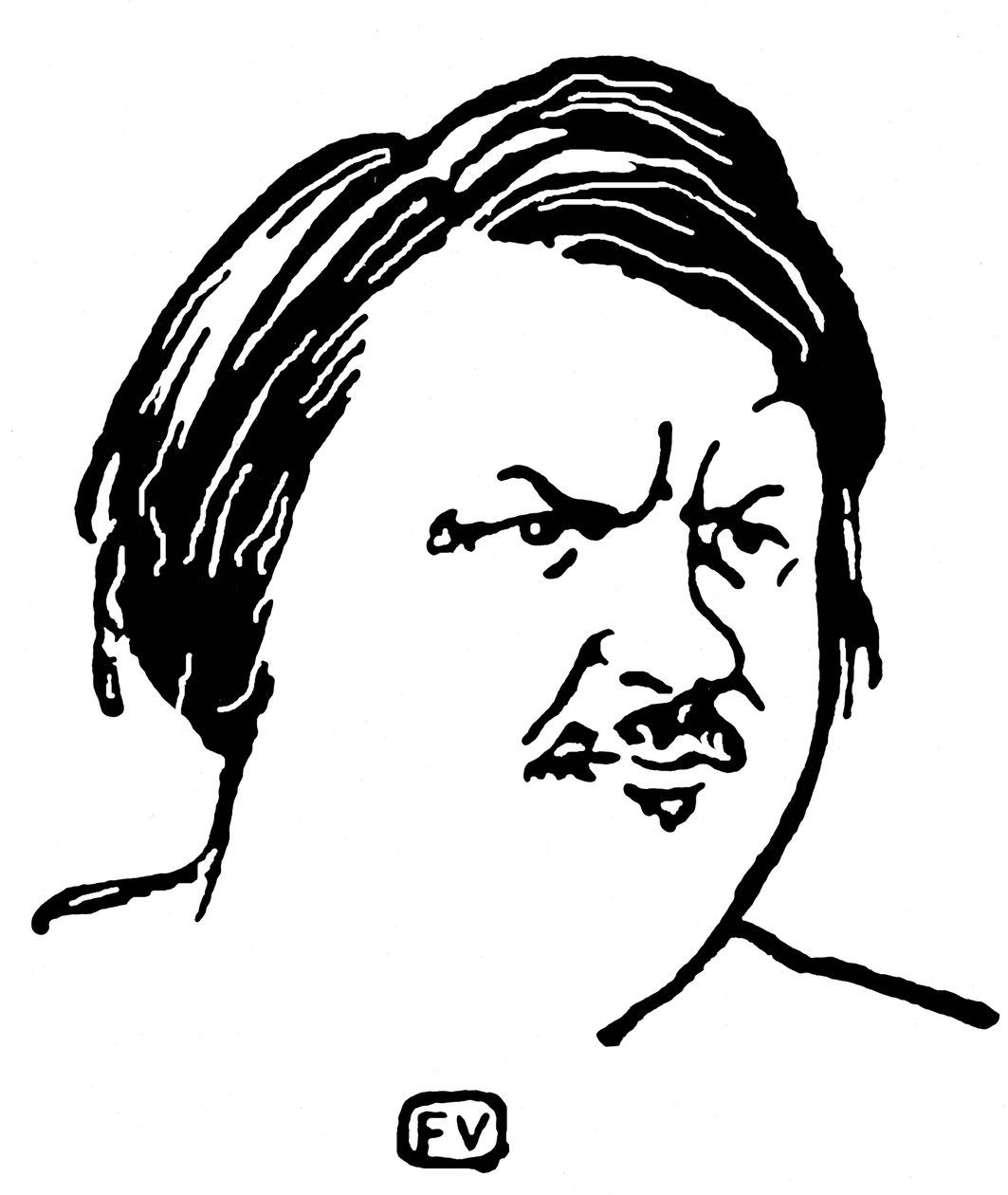 Portret Honorowy de Balzac (1799-1850) autorstwa Felix Edouard Vallotton