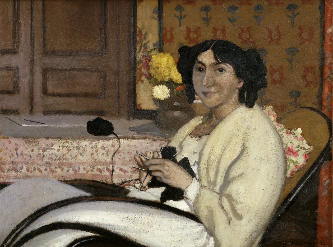 Portret Madame Rodrigues-Vallotton, żony artysty, 1902 autorstwa Felix Edouard Vallotton