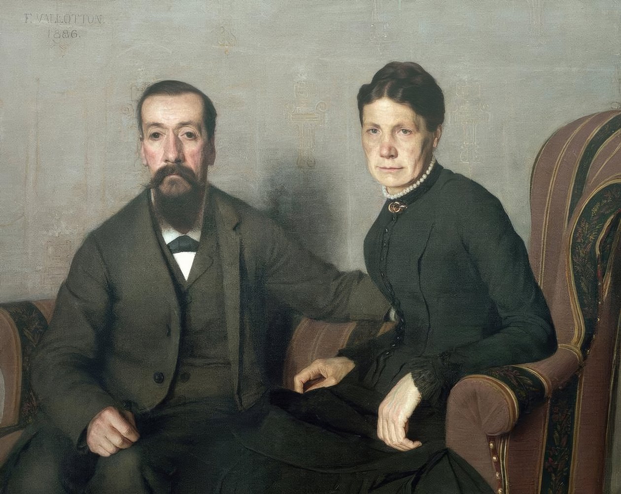 Portret rodziców artysty autorstwa Felix Edouard Vallotton