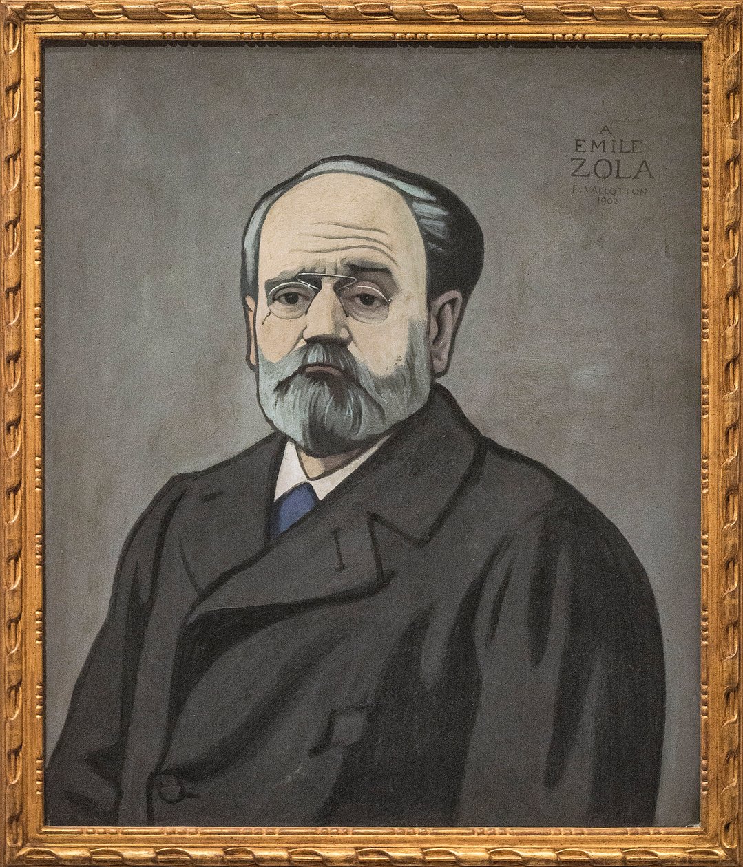 Portret Emile Zola autorstwa Felix Edouard Vallotton