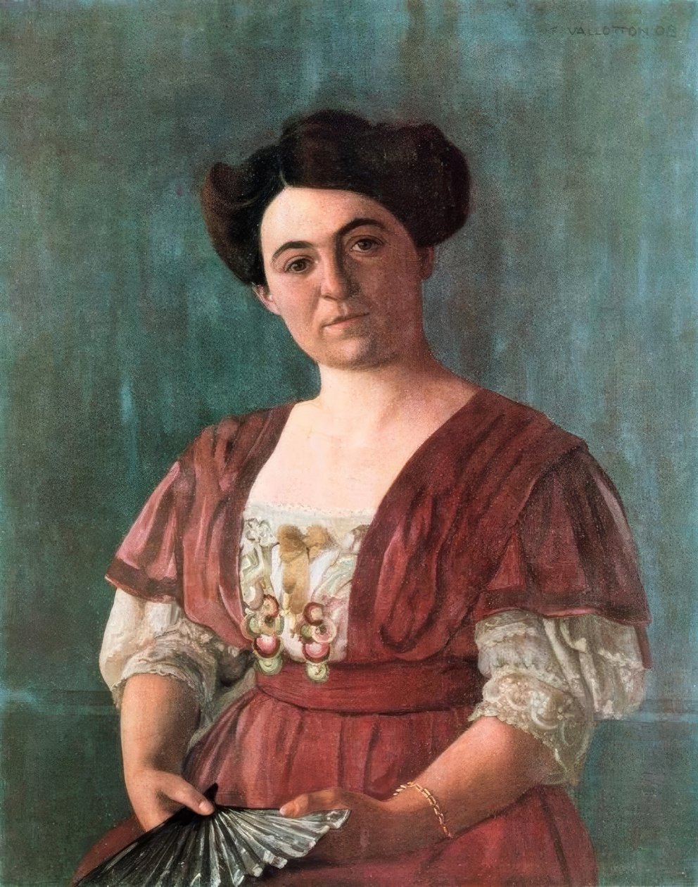 Portret Madame Hasen1908 autorstwa Felix Edouard Vallotton