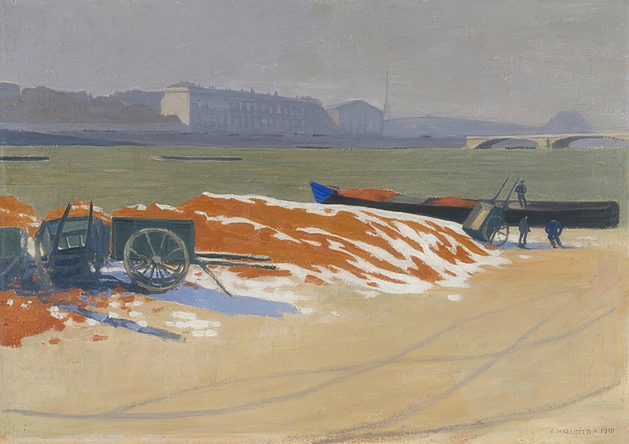 Quai de Seine. 1901 autorstwa Felix Edouard Vallotton