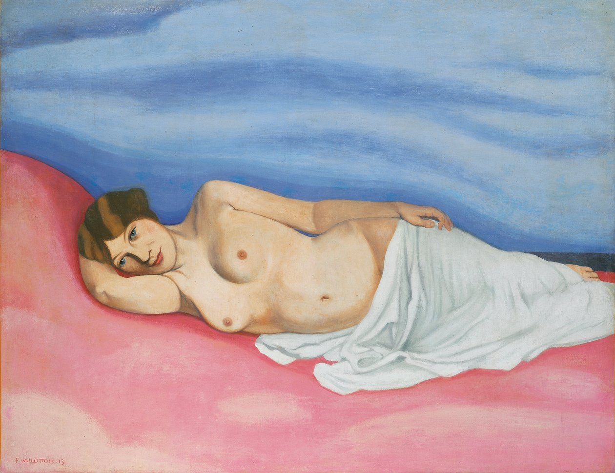 Leżąca naga kobieca, 1913 autorstwa Felix Edouard Vallotton