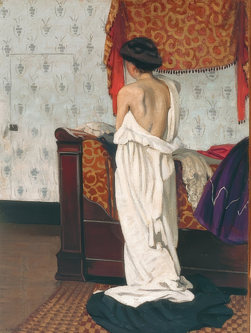Powrót akt we wnętrzu. 1902 autorstwa Felix Edouard Vallotton