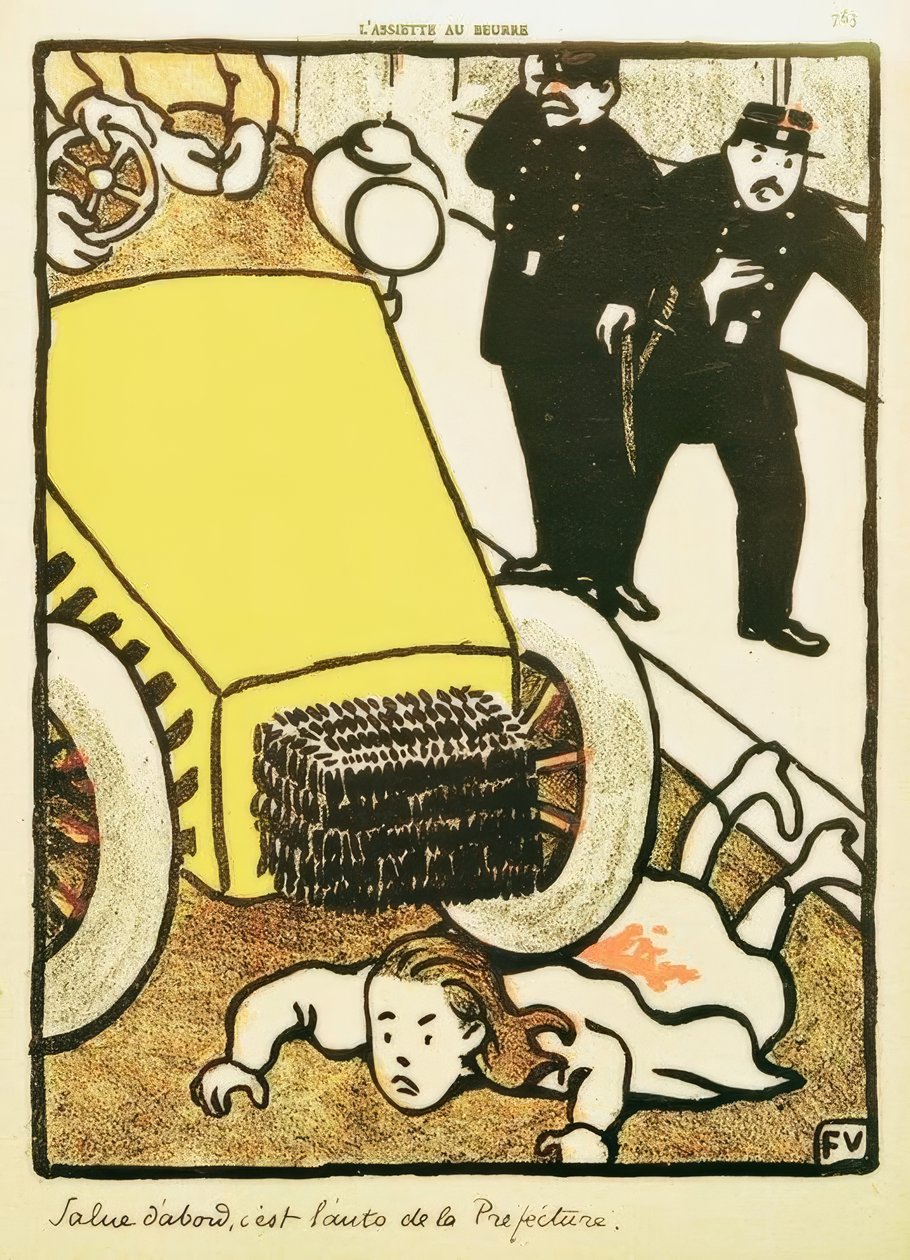 Przywitaj się, to samochód prefektury! autorstwa Felix Edouard Vallotton