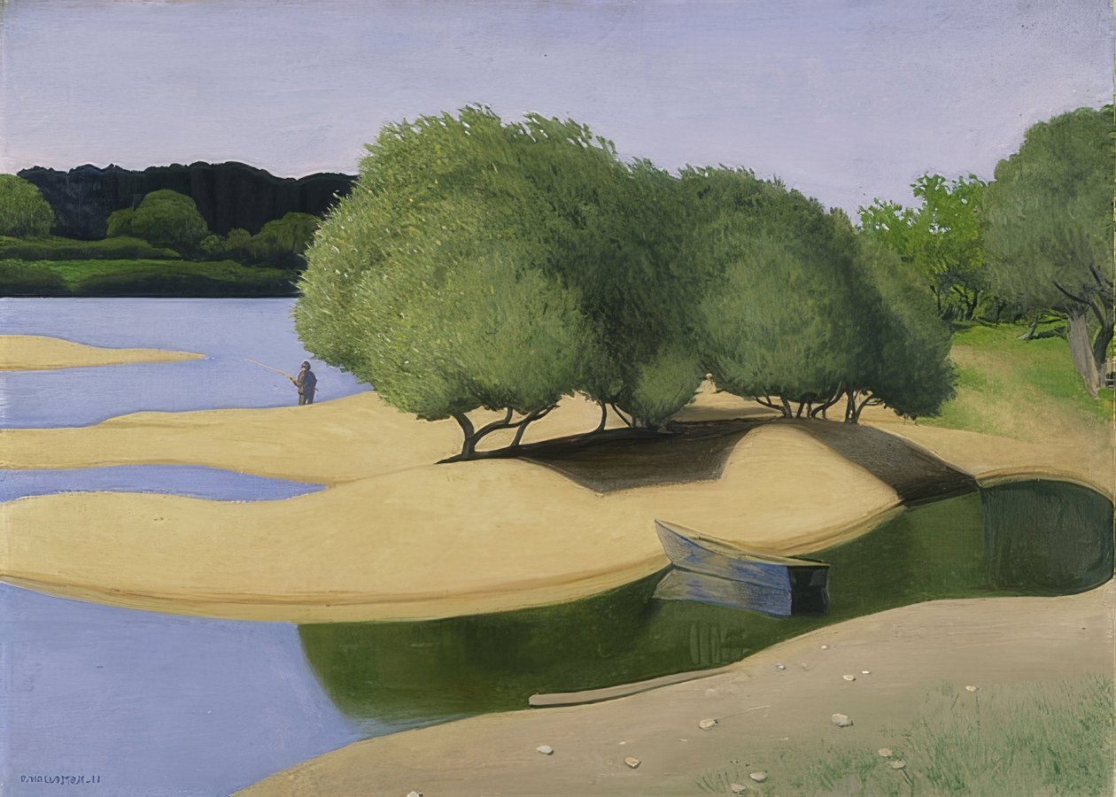 Sandbänke an der Loire (Piaski nad Loarą). 1923 autorstwa Felix Edouard Vallotton