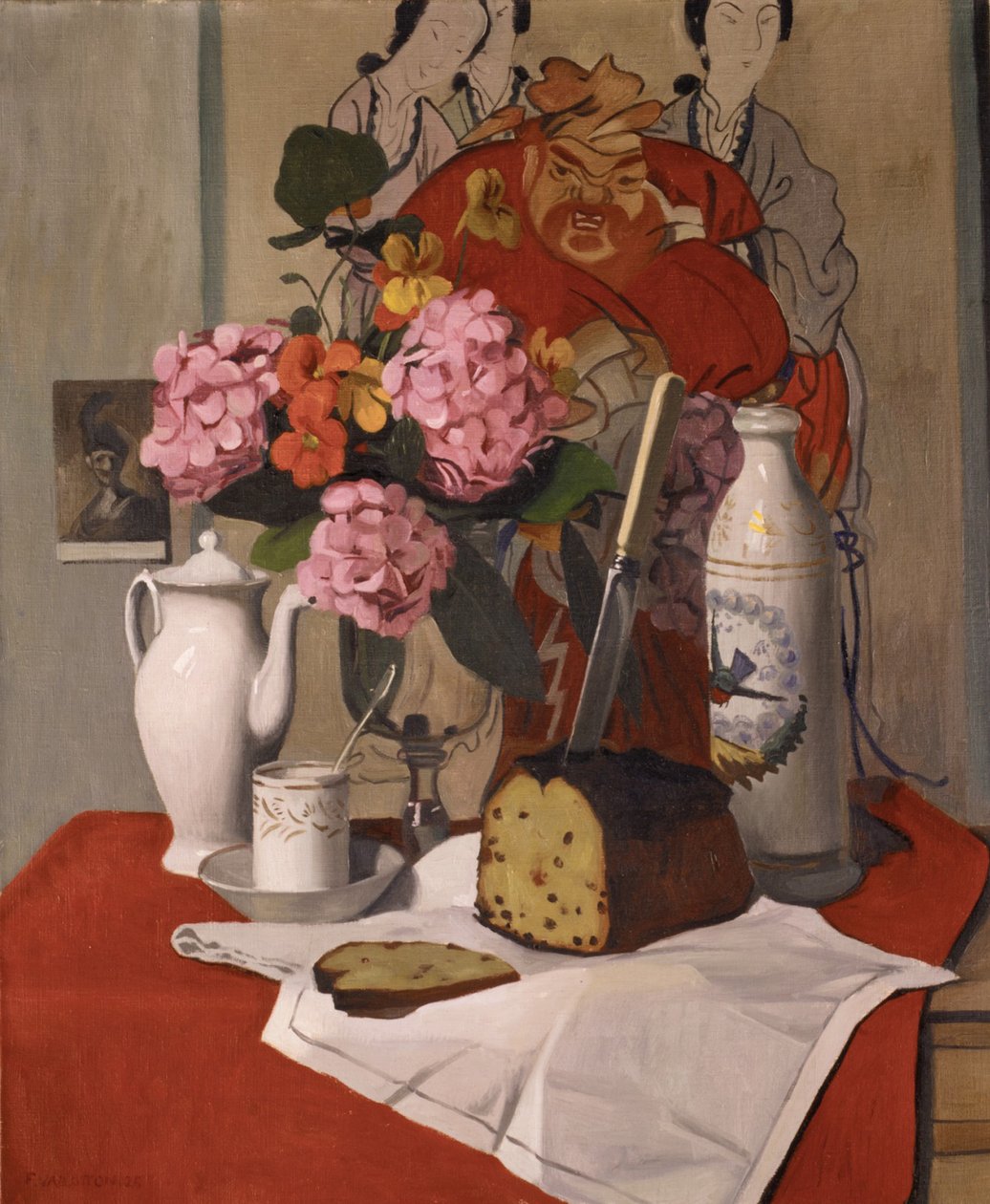 Martwa natura z kwiatami, 1925 autorstwa Felix Edouard Vallotton