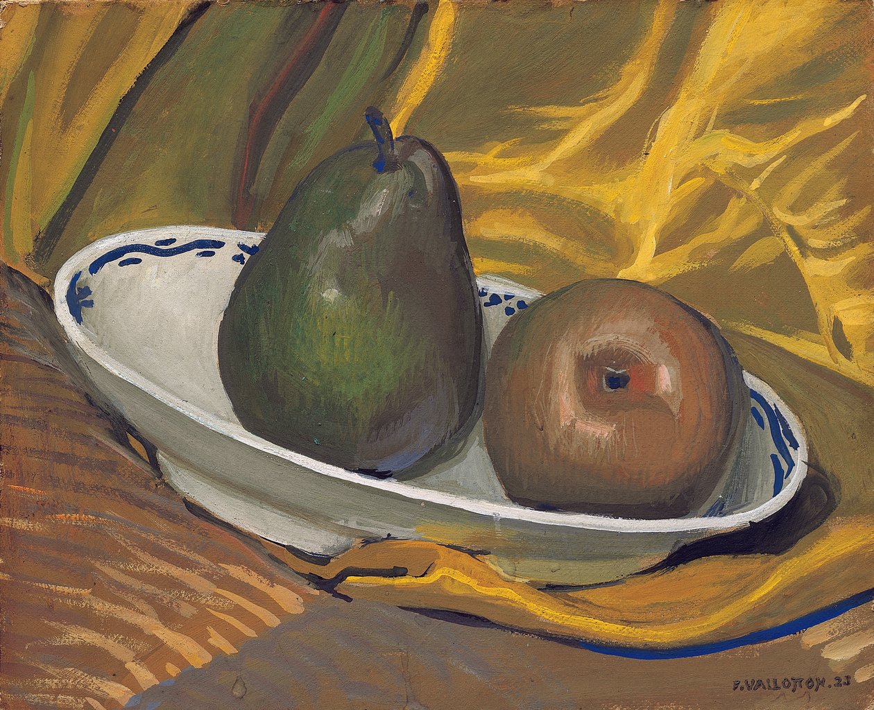 Martwa natura z gruszkami, 1921 autorstwa Felix Edouard Vallotton
