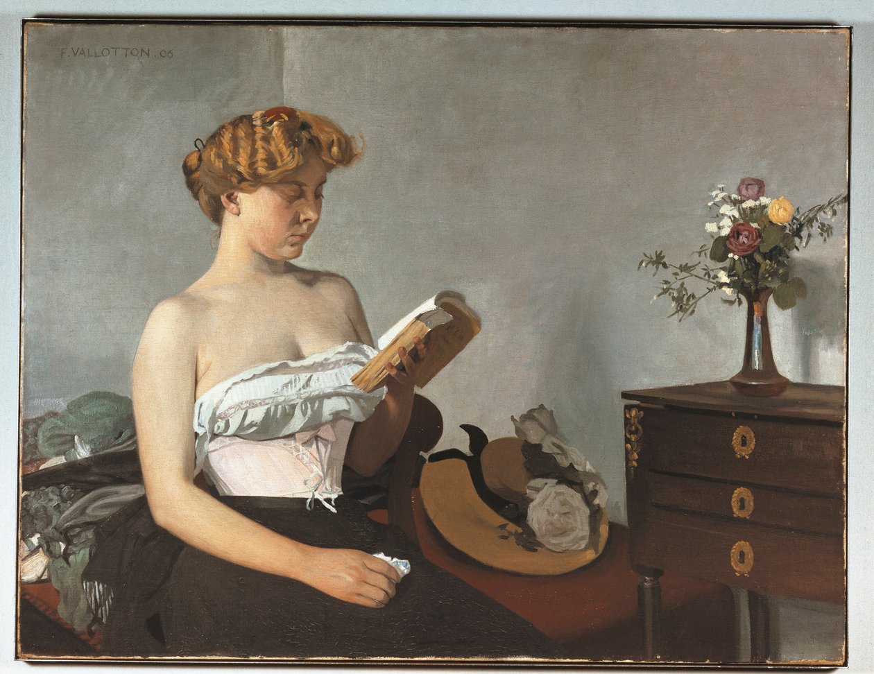 Szwajcaria, Berno, Femme Lisant (Kobieta czytająca) autorstwa Felix Edouard Vallotton