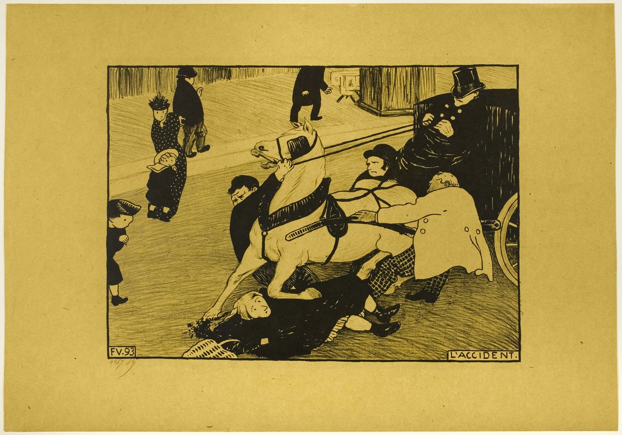 Wypadek autorstwa Felix Edouard Vallotton