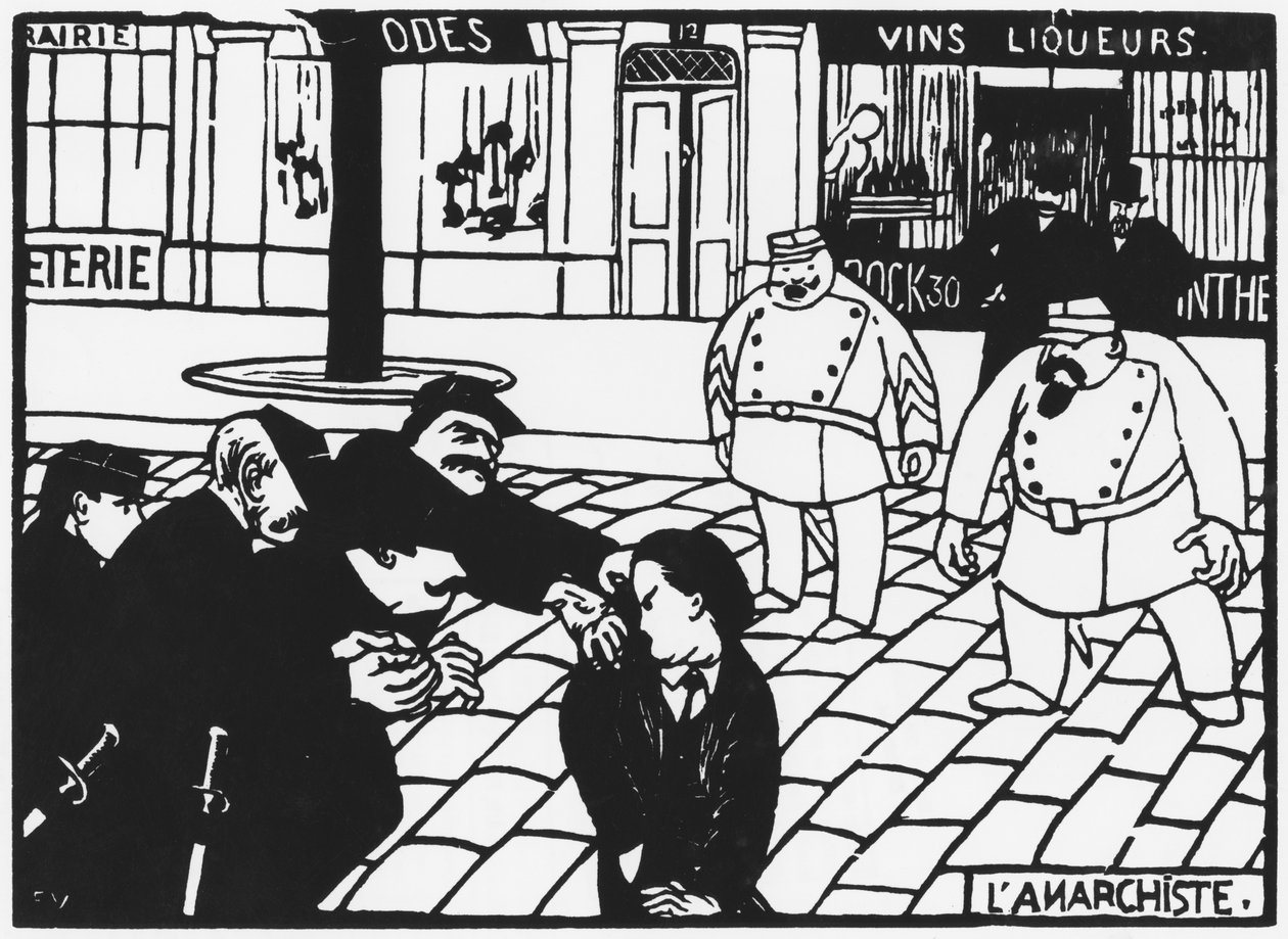 Anarchista, 1892 autorstwa Felix Edouard Vallotton