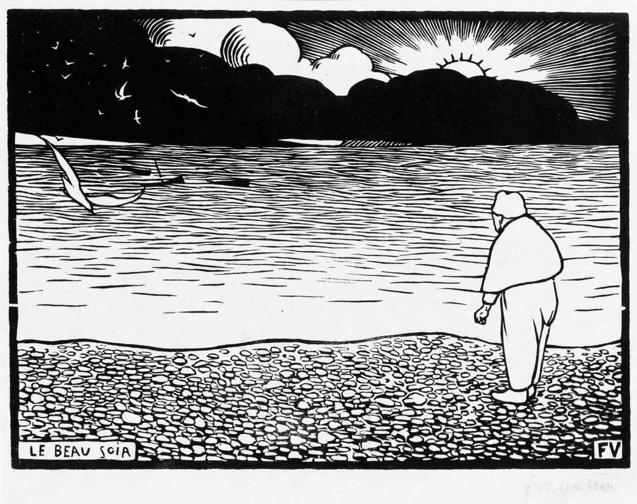 Piękny wieczór, 1892 autorstwa Felix Edouard Vallotton