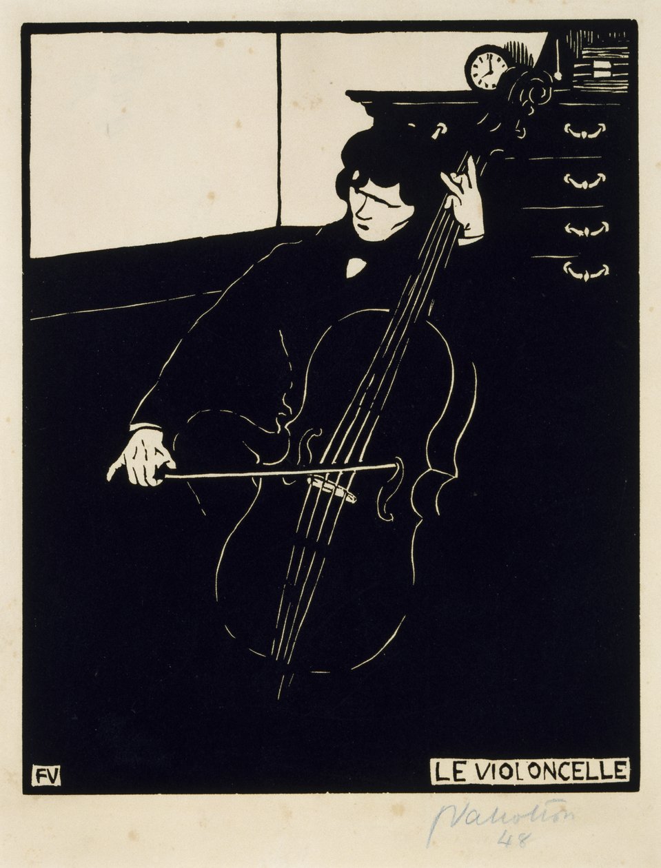 Wiolonczela autorstwa Felix Edouard Vallotton