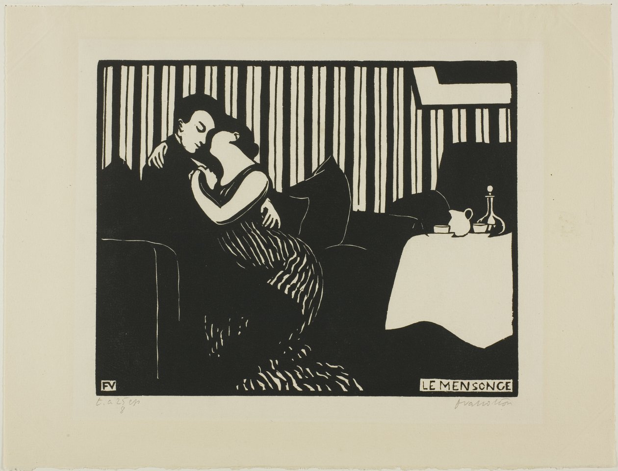Kłamstwo, płyta pierwsza z Intimacy autorstwa Felix Edouard Vallotton