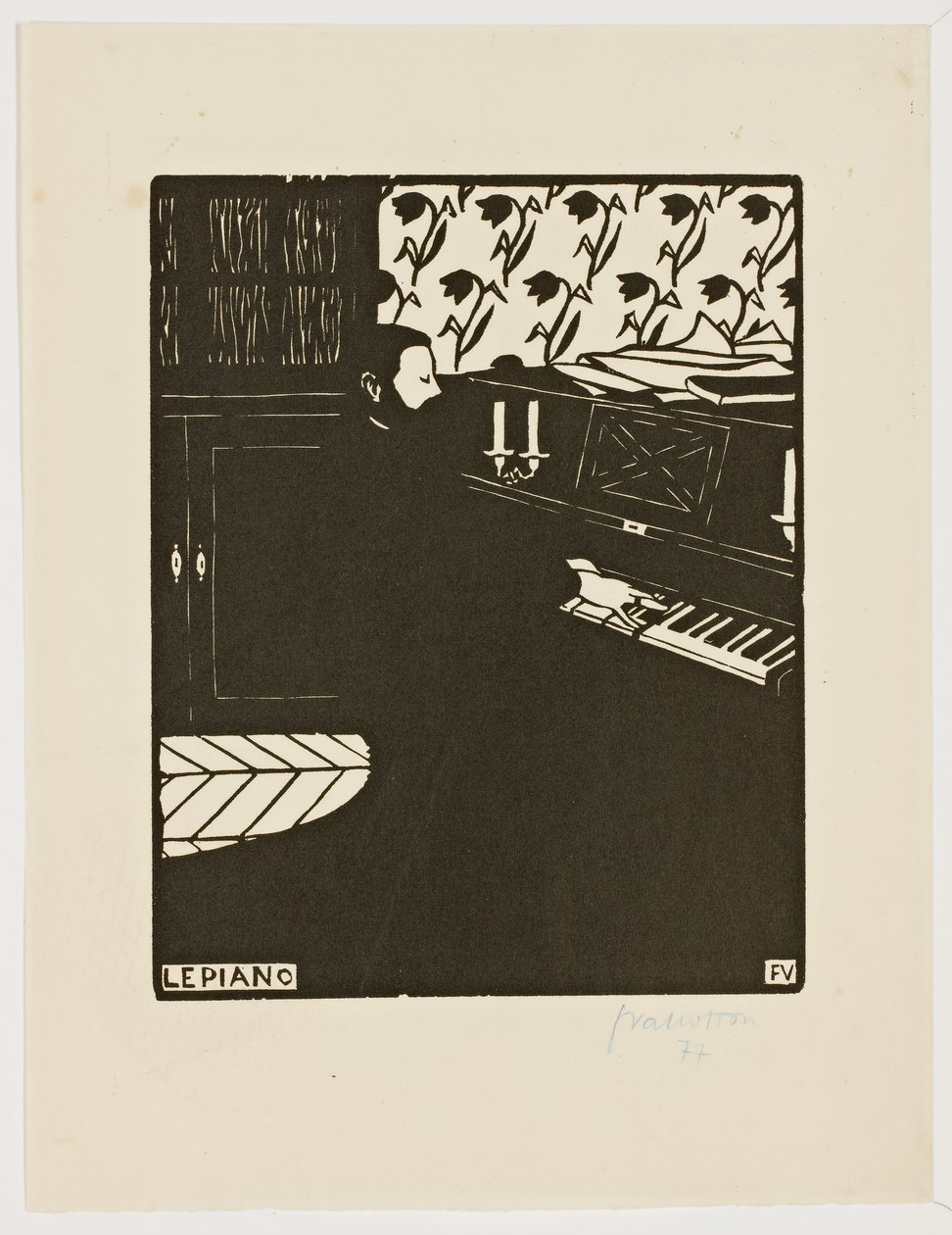 Fortepian z serii „Instrumenty muzyczne”, 1896-97 autorstwa Felix Edouard Vallotton