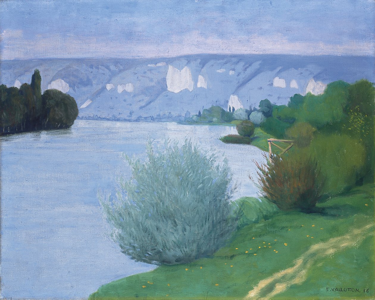 Sekwana w pobliżu Les Andelys, 1916 autorstwa Felix Edouard Vallotton
