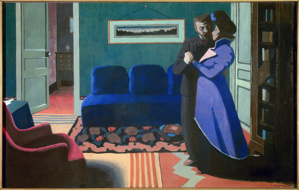 Wizyta Obraz Felixa Vallottona (1865-1925) (ec.suiss) 1899 Zurych, Kunsthalle autorstwa Felix Edouard Vallotton