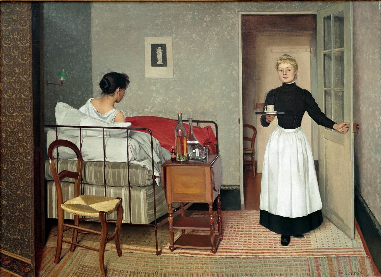 Pacjentka (Helene Chatenay). Obraz Felixa Vallottona (1865-1925) autorstwa Felix Edouard Vallotton